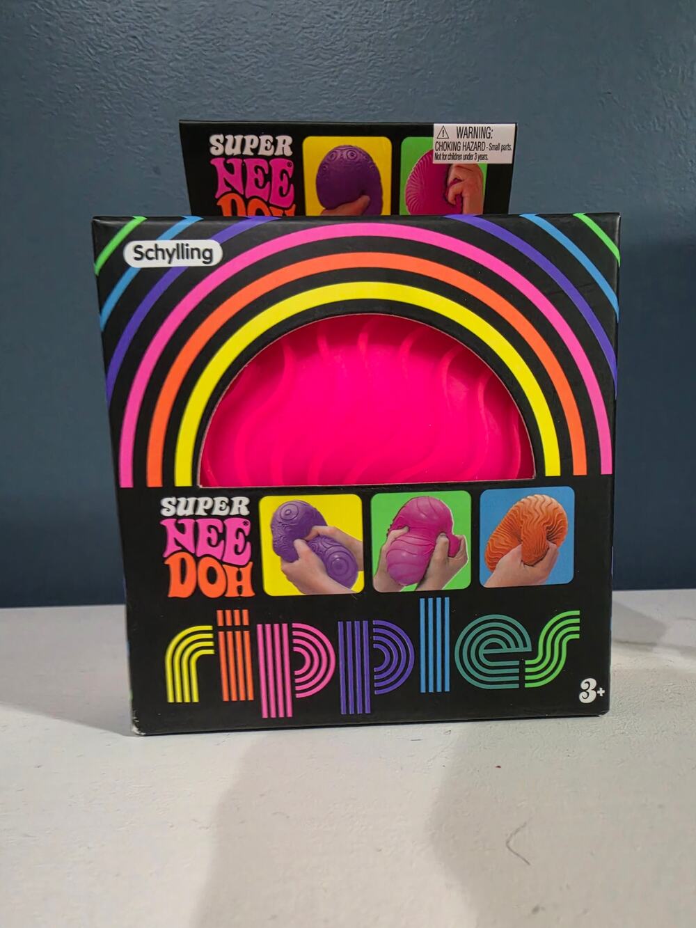 JUMBO Schylling NeeDoh Ripples – HOT PINK